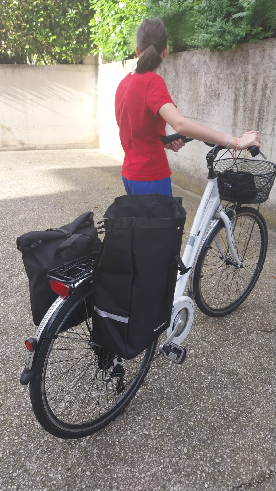 Rolly - Borsa da bicicletta per portapacchi con catarifrangenti 10 Lt